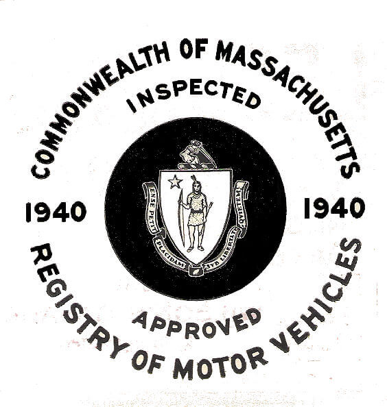 (image for) 1940 Massachusetts FALL Inspection Sticker